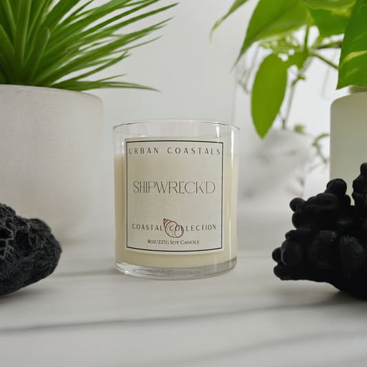 black coral and moss and sandalwood 8oz scented candle